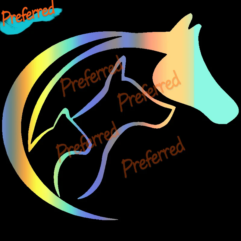 

1x Aufkleber Hund Katze Pferd Auto Sticker Decal 12 X 10 cm Horse Cat Dog Love