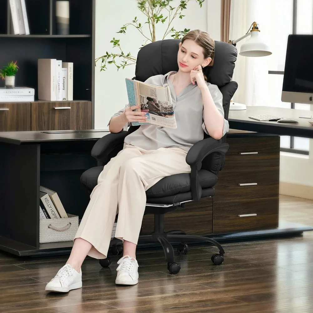 Прочное эргономичное офисное кресло для больших и высоких людей с наклонным замком и подставкой для ног