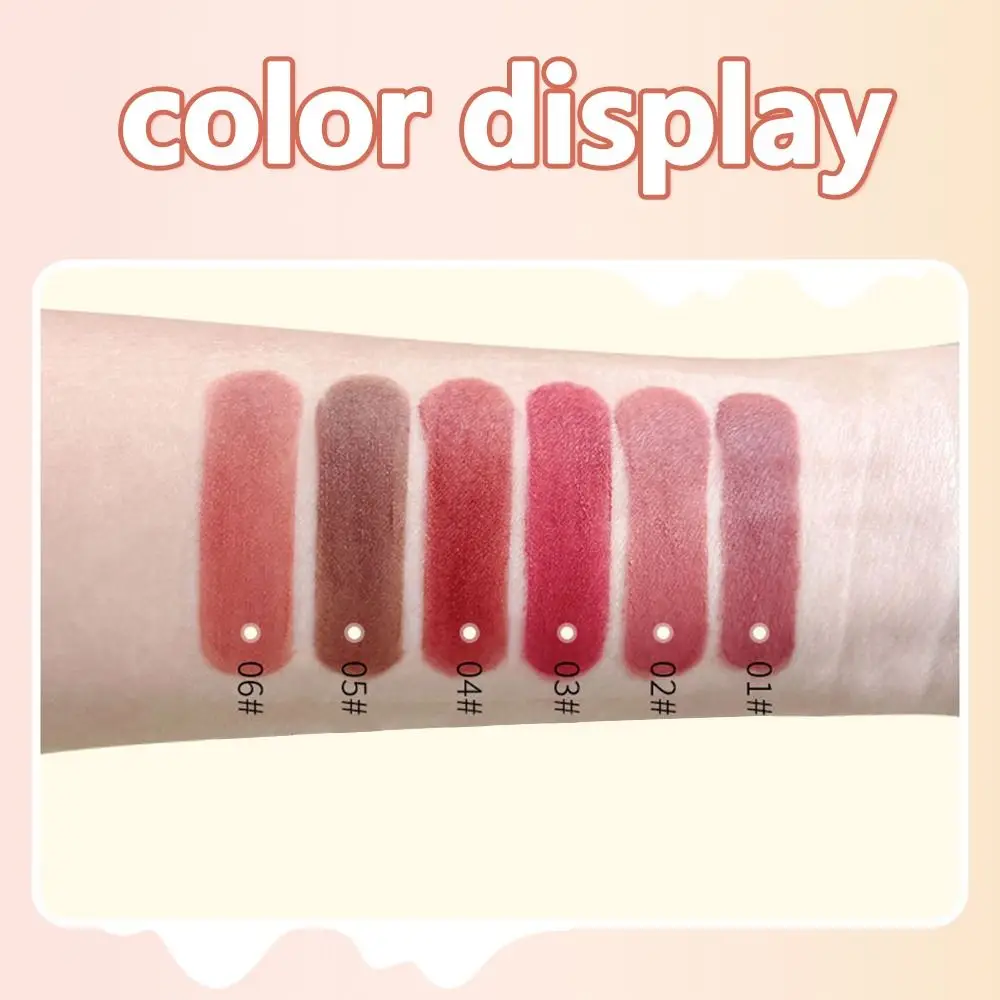 6 Colors Nude Nourishing Lip Glaze Long Lasting Lip Mud Lip Tint Velvet Matte Lipgloss Ice Cream Lipstick Lip Gloss