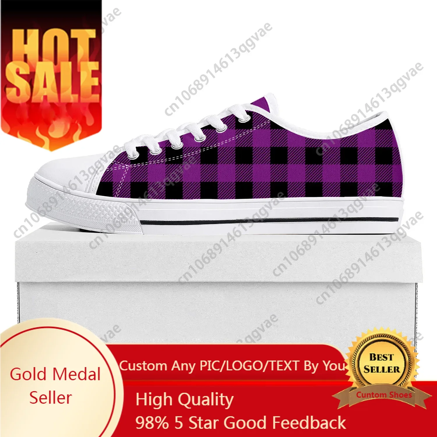 

Buffalo Plaid Pattern Low Top High Quality Sneakers Mens Womens Teenager Canvas Sneaker Prode Casual Couple Shoes Custom Shoe