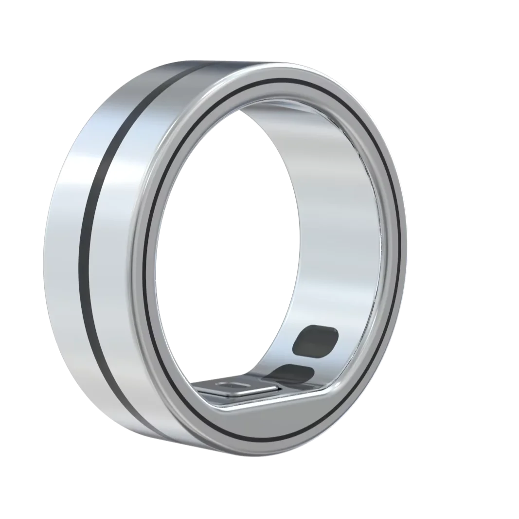 Advanced ECG Smart Ring | 5ATM Waterproof Stainless Steel | App Control Fitness Tracker Body Composition SOS Haptic Tracker