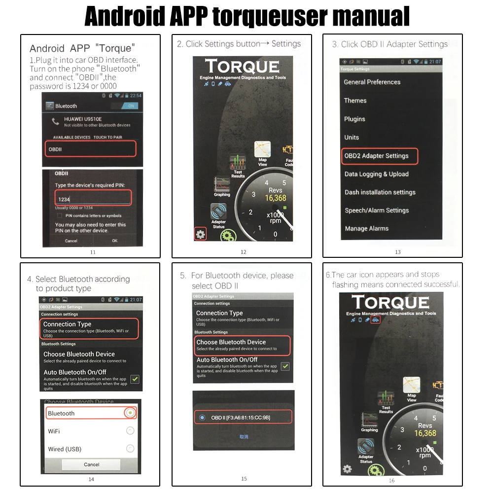 자동차 OBD 2 진단 도구, 12V 블루투스 4.0 ELM327 V1.5 OBD2 스캐너 코드 리더 점화 스타터, iOS 안드로이드 윈도우 테스터용