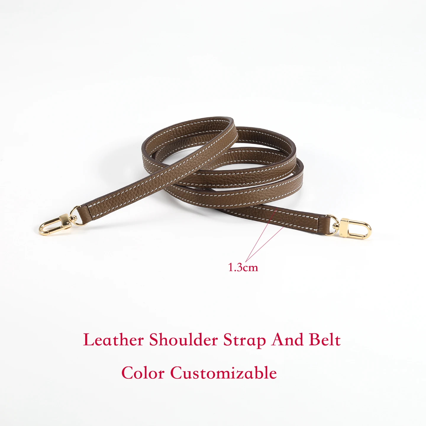 Customized 100% Togo Genuine Leather Bag Strap for Bags Handmade Shoulder Crossbody Straps Replacement Bag Accessories