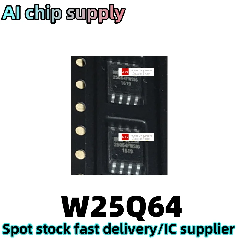 5PCS W25Q64FWSIG W25Q64FW 25Q64FWSIG SOP-8 Chip de memoria Flash de 8M de bajo voltaje
