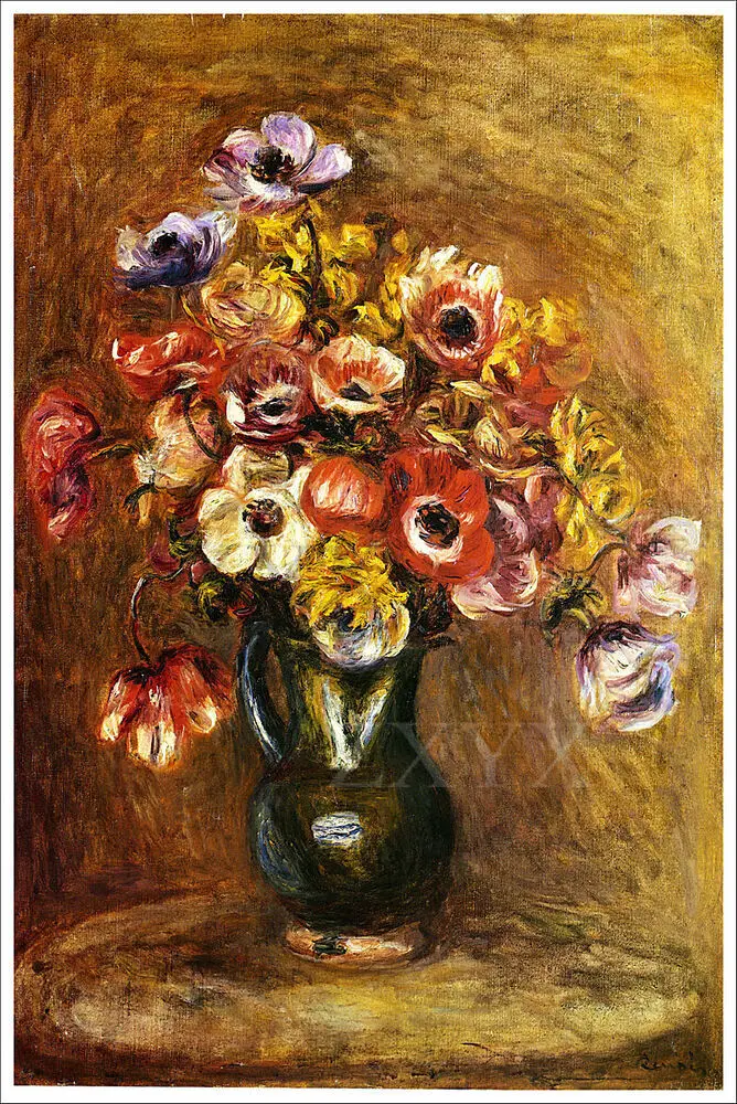 Artist Pierre Auguste Renoir Poster Print of Painting Anemones