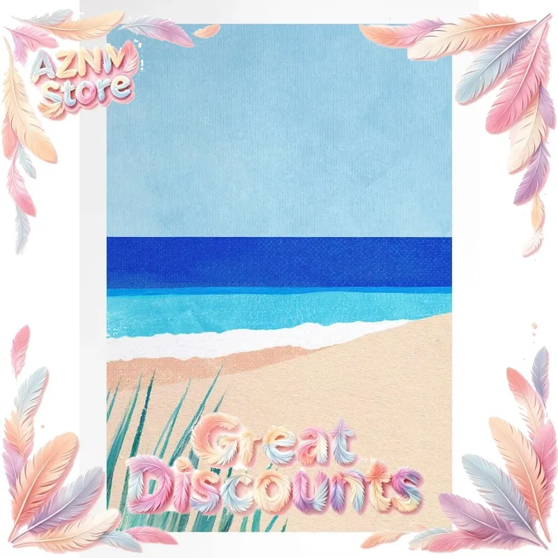 2026 Canvas Painting Wall Art Picture Simple Outdoor Summer Beach Scenery Poster Sunset Surfers Swimming Ocean Living Room
