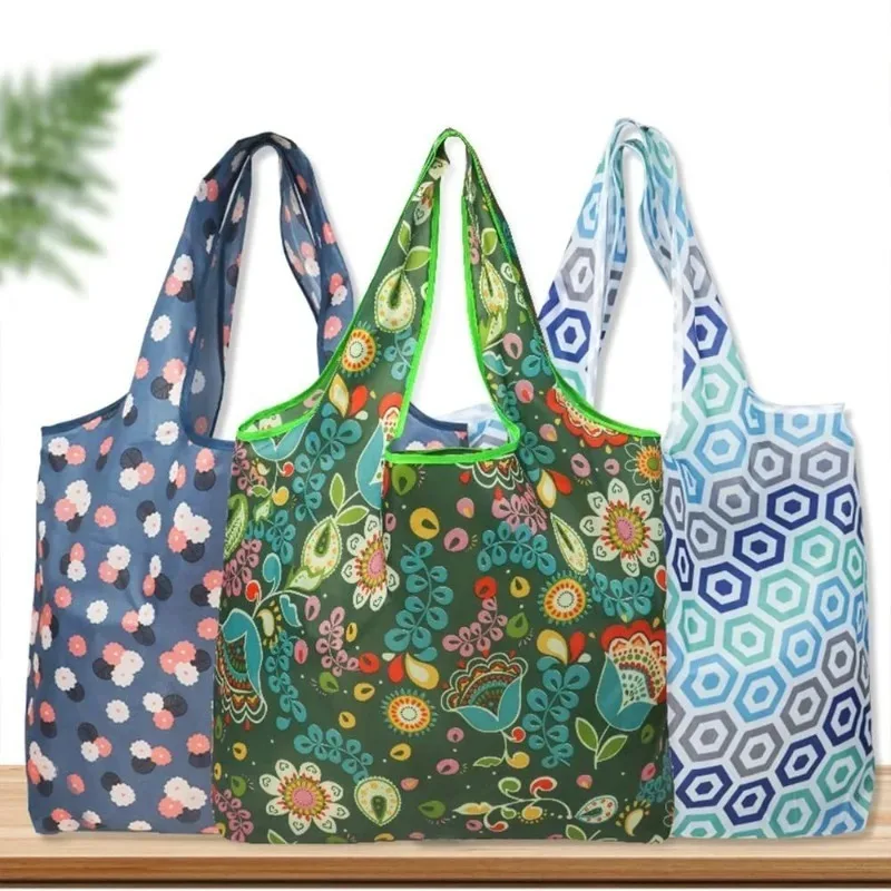 1pc For Daily Shopping Supplies Loading Travel Recycled Shopping Bag Reusable Grocery Bag Jacquard Bag