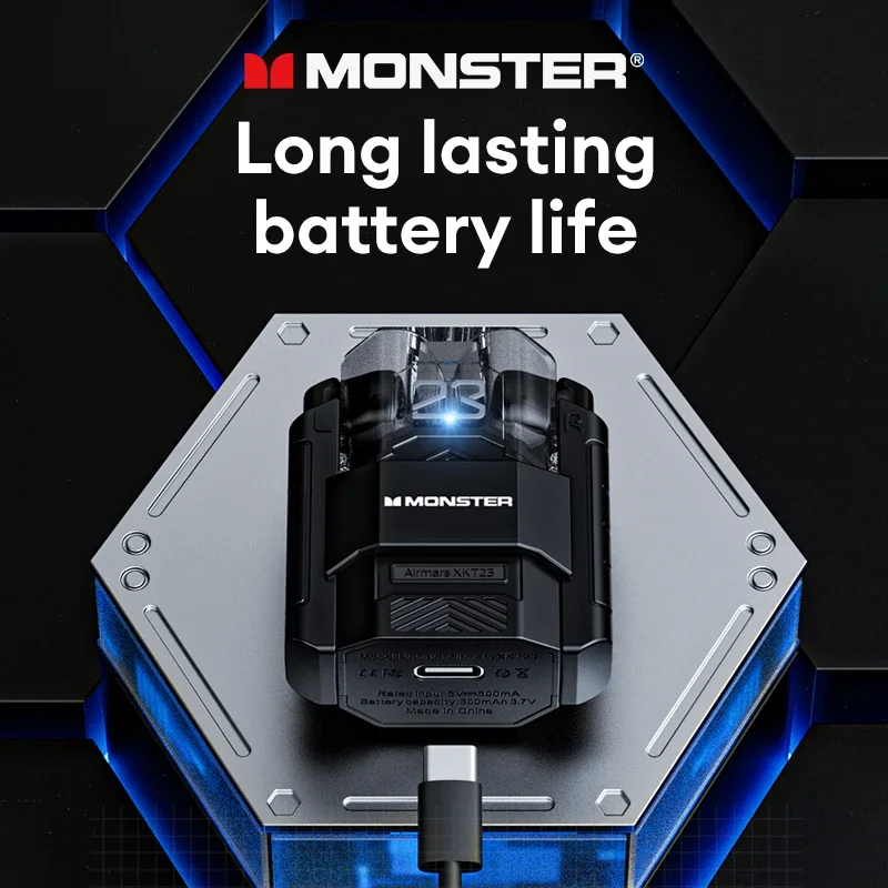 

Оригинальные стереонаушники Monster XKT23 HD с голосовым управлением, Hi-Fi, беспроводные наушники Bluetooth V5.4, наушники с режимом двойного сцены, наушники для видеоигр