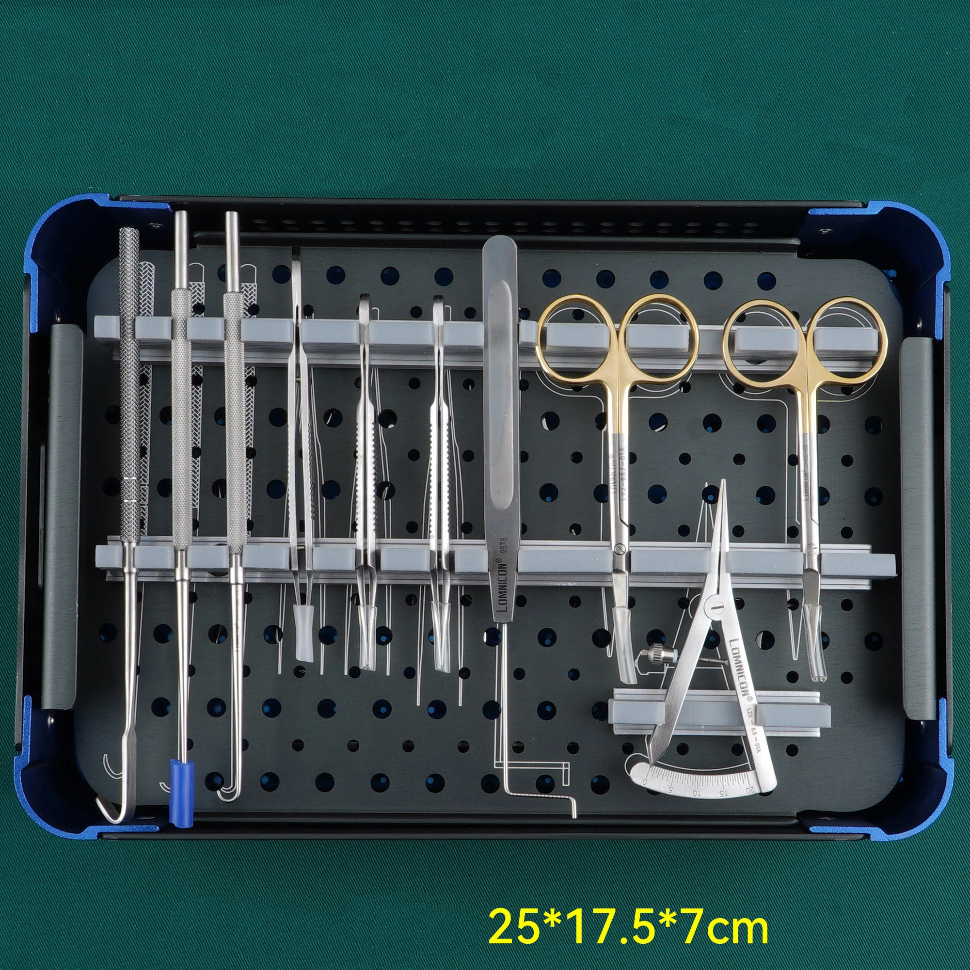 Eye instrument set Medical Procedure set Sterilization and plastic surgery box 21-piece double eyelid tool with needle and tooth