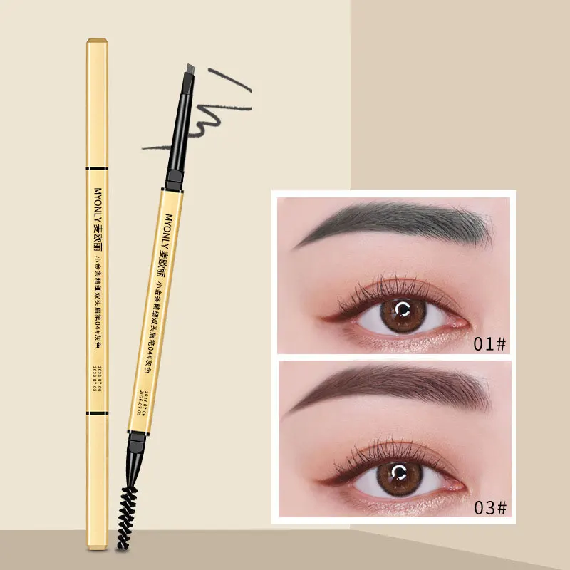 Double Sided Microblading Eyebrow ปากกาผู้หญิงดินสอเขียนคิ้วกันน้ํา Marker เกาหลี Make Up ผลิตภัณฑ์