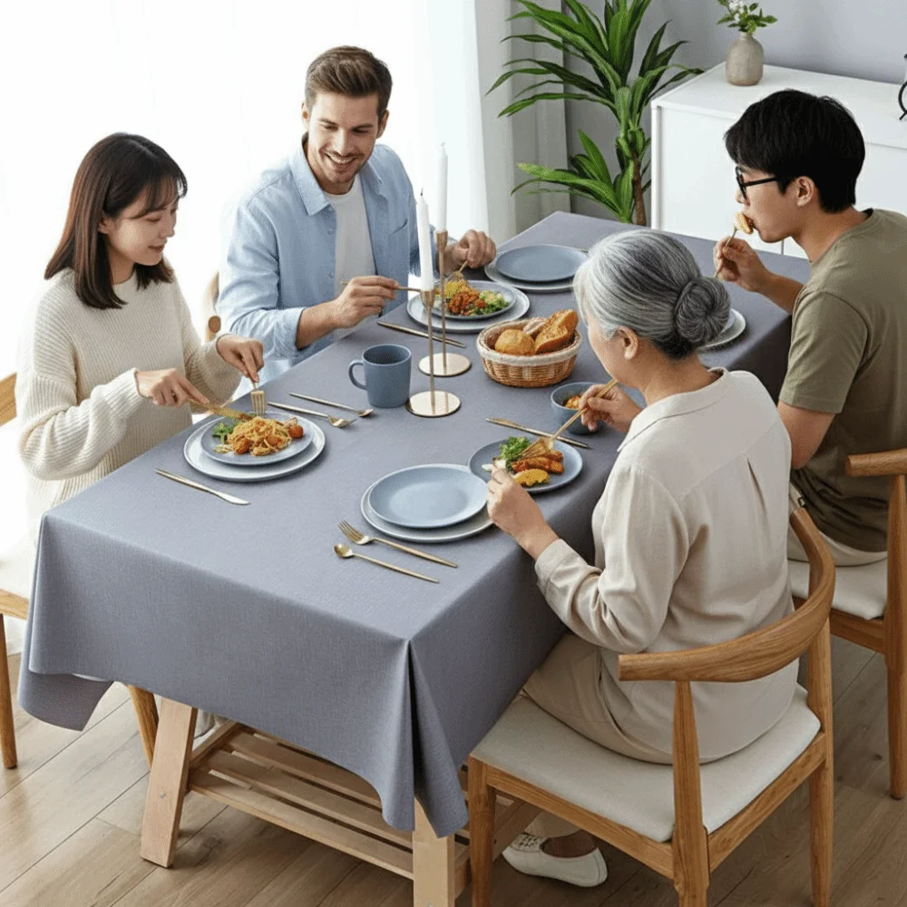 

Solid Color PVC Tablecloth Simple Decoration Waterproof Tablecloth Heat Resistant Oil Resistant Kitchen Dinning Tablecloth