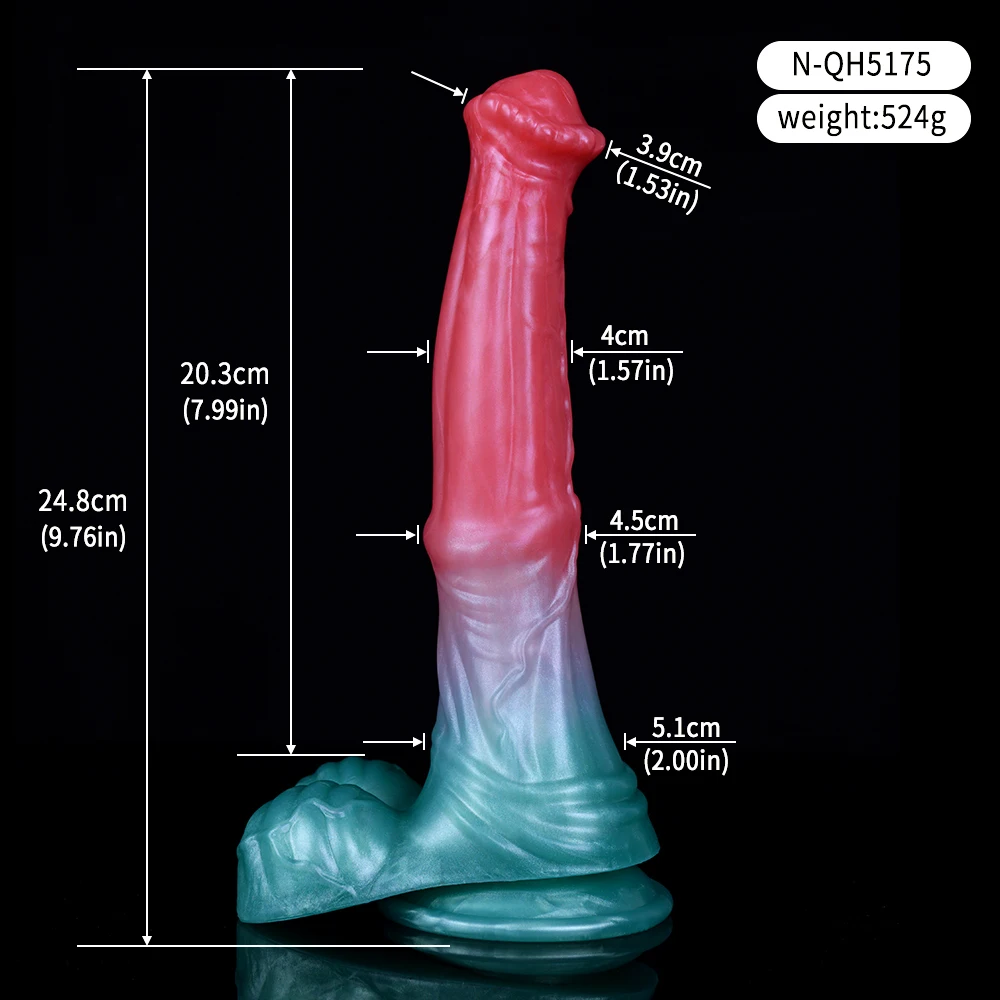 FAAK Silicone Horse Dildo With Sucker Multi Color Fantasy Dragon Penis Sex Toys For Women Female Masturbator Anal Plug