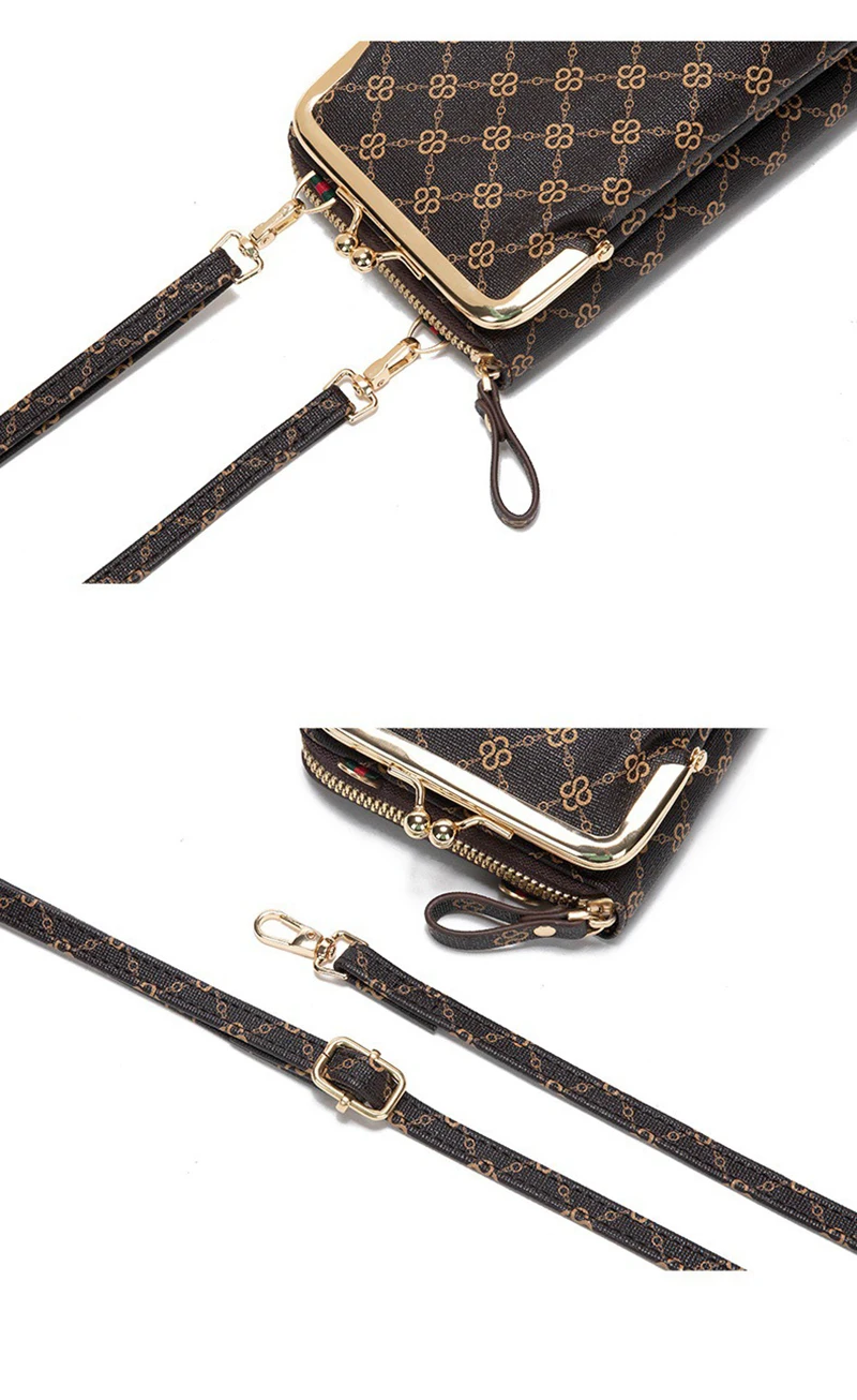 Mode Damen Umhängetasche Pu Leder Umhängetaschen Reiß verschluss Karten halter Brieftaschen Handy Handtasche für Frauen Damen Geschenke – Detail 9