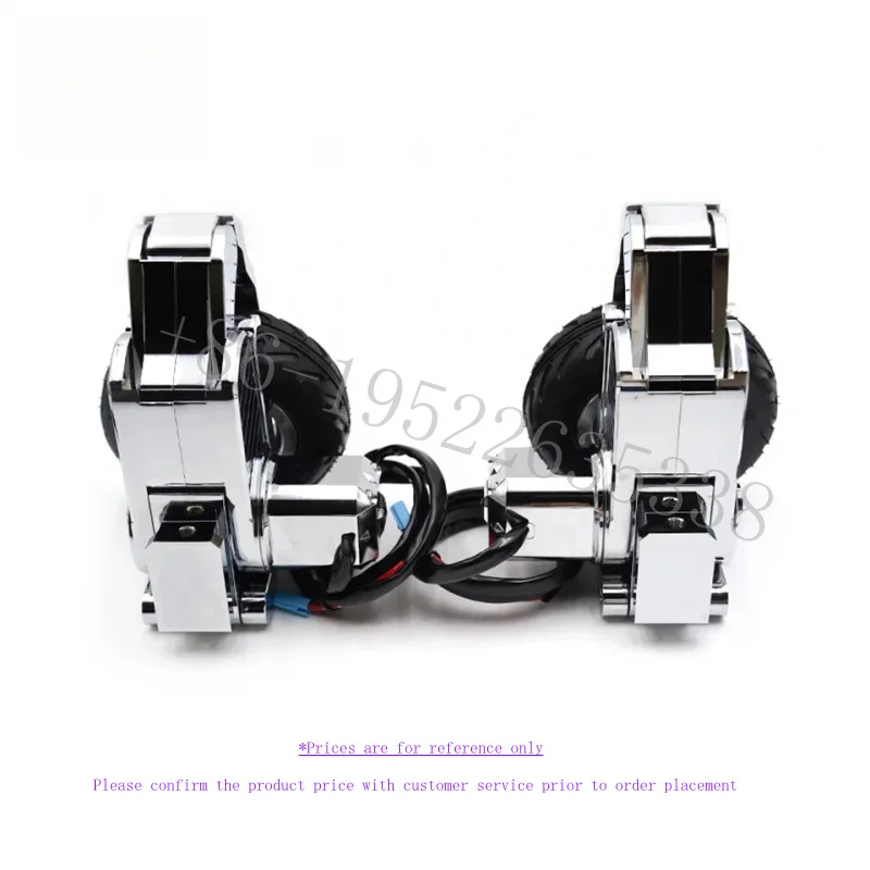 For Touring FLH Road Street Glide 12V Motorcycle Stabilizer Wheels Stainless Steel Casting Landing Gear