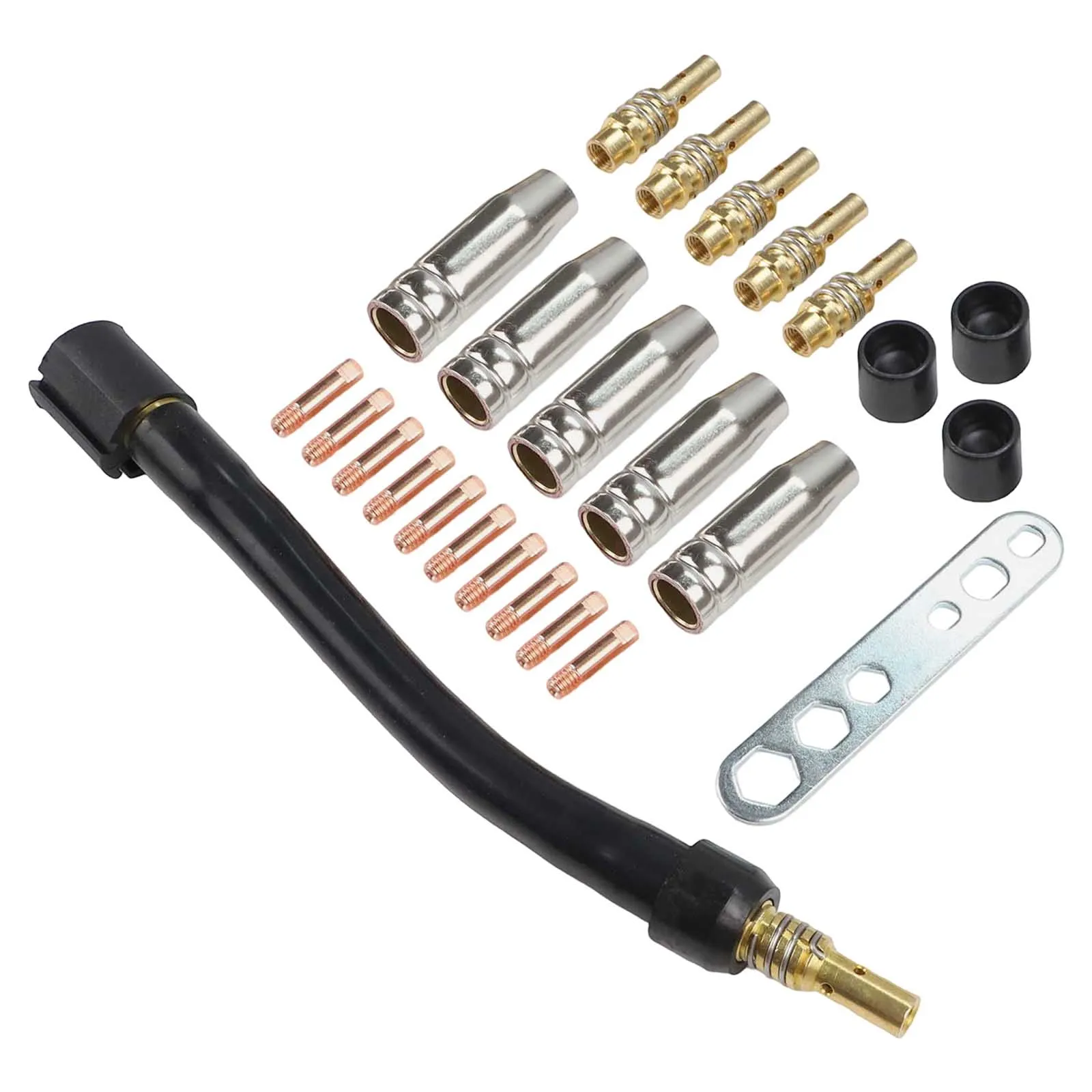 

Аксессуары для сварочной горелки для 15AK и MB15, набор из 25 предметов, комплект для повышенной эффективности и надежности сварки