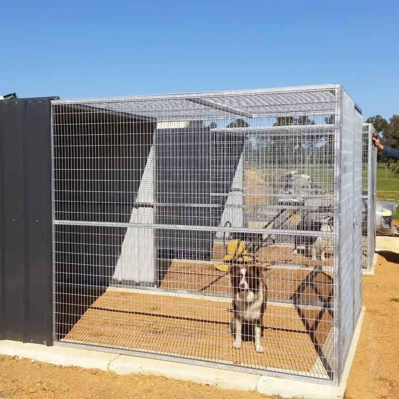 Large Dog Crate Outdoor Kennel with Waterproof Roof & Ventilation Heavy Dog House for Large Breed Dogs Backyard Garden