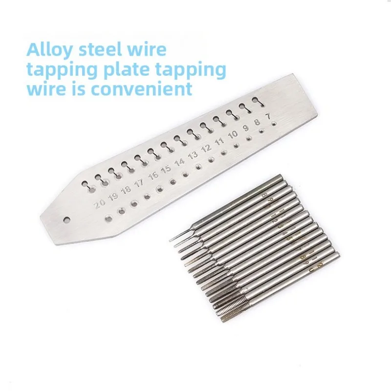 Watch repair tool thread tapping plate screw micro tap plate set clamp plate tapping screw pattern