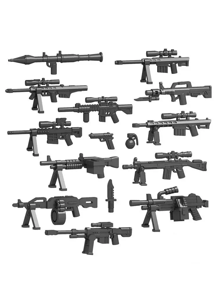 Lanceur de Grenades, accessoire de soldat de l'armée, armes, pistolet Brinquedo, figurines militaires de Police de ville, bloc de construction, modèle en brique, Mini jouet