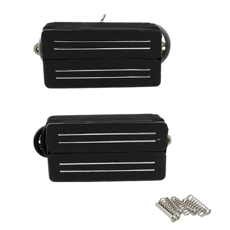 6-String Electric Guitar 4-Rail High Output Humbucker Set Dual Blade Neck Bridge Pickups 4-Wire Guitar Replacement Parts