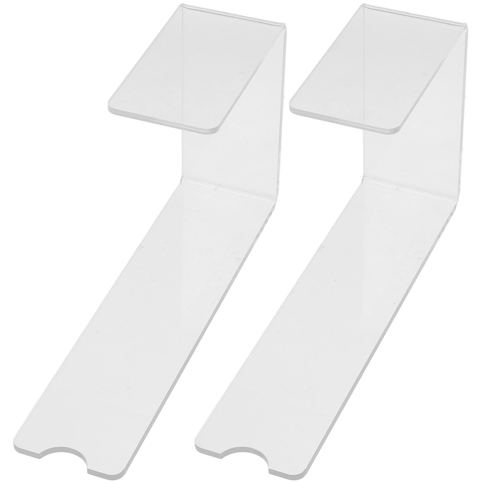

2pcs Clear Acrylic Shoe Display St Holder Retail Home ganizer Support Base Durability Construction Transparent Material Shoe