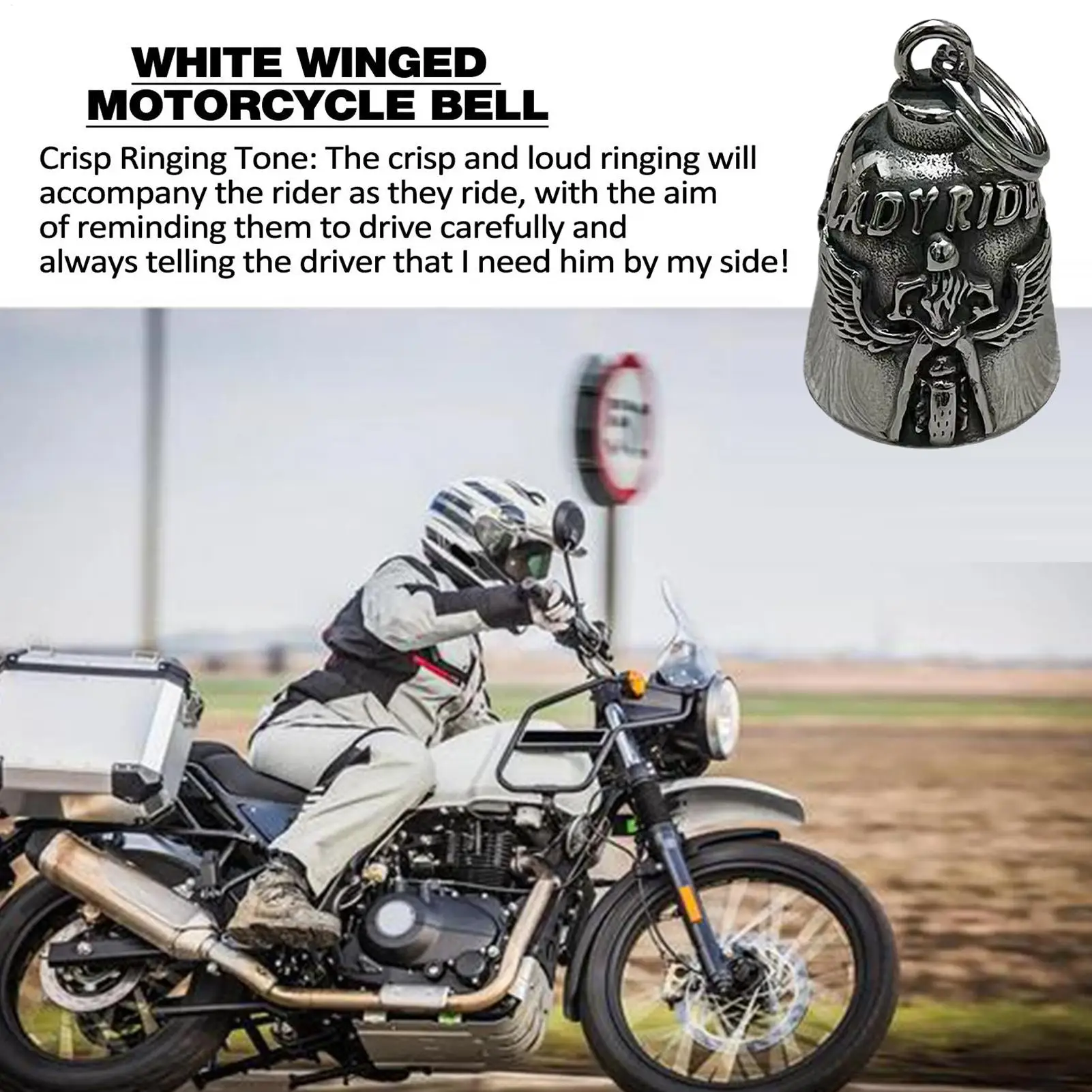 Campanas de ciclismo para motocicletas, decoración protectora de seguridad para montar en motocicleta, para ciclismo, turismo de larga distancia, crucero