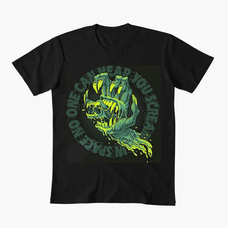 

The Hand That Feeds Sci-Fic Alien Gift T-Shirt Weyland Horror movie Xenomorp Short Sleeve Graphic clothes All size tops S-6XL