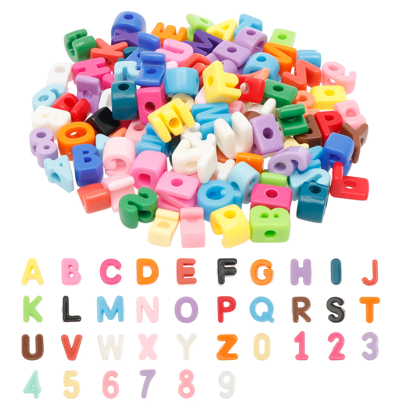 Art And Craft Letter Z - 36/108Pcs 6mm Hole Chunky Acrylic Letter