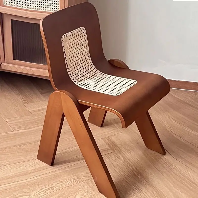 Sillas de comedor italianas de ratán, sillas modernas de diseño nórdico para restaurante, muebles de lujo ligeros para comedor, sillas para comedor
