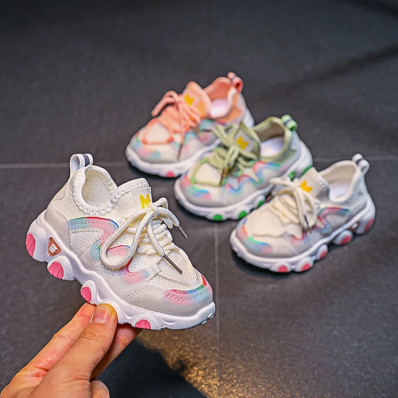 

Children's Sports Shoes for Toddlers Boys Girls Little Kids Running Sneakers Air Mesh Breathable Soft Fashion Classic Casual New