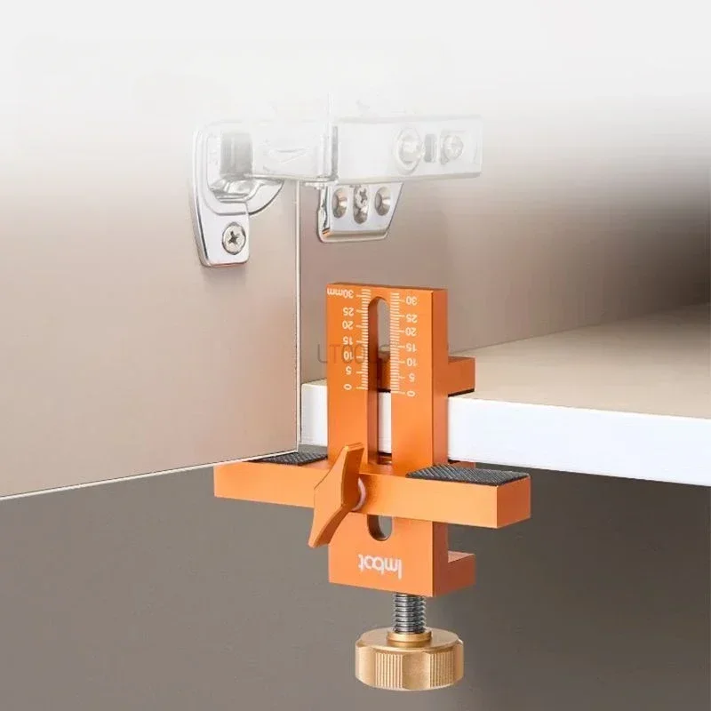 Cabinet Door Installation Auxiliary Clamp Woodworking Quick Mounting Clamp Closet Positioning 7-40mm Aluminum Alloy Mounting Jig