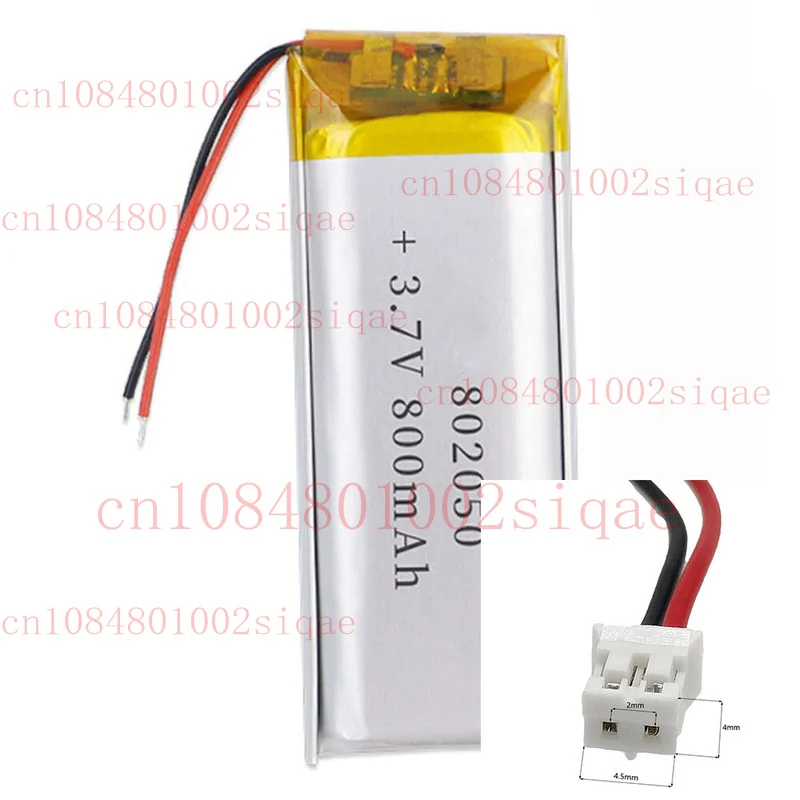 Recargable 3.7V 800mAh 802050 Lipo Polímero Batería Power Bank Tablet PH2.0 Lote WYORESY