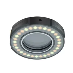 Lampada ad anello per microscopio meccanico 7W sorgente luminosa LED regolazione della luminosità tricolore lampada da lavoro per la protezione degli occhi