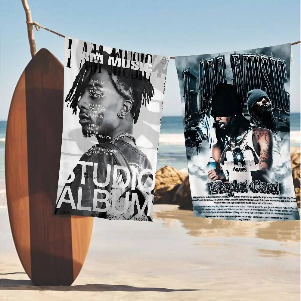 Playboi Carti Microfiber Beach Towel Absorbent Quick dry Soft Yoga Swimming Resort Mountain Climbing Towel