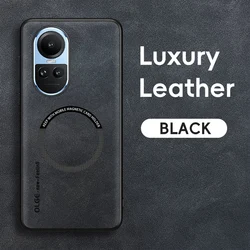 마그네틱 레트로 가죽 소프트 케이스, OPPO Reno10 Pro Reno 10 Pro 5G 무선 충전 휴대폰 케이스 커버