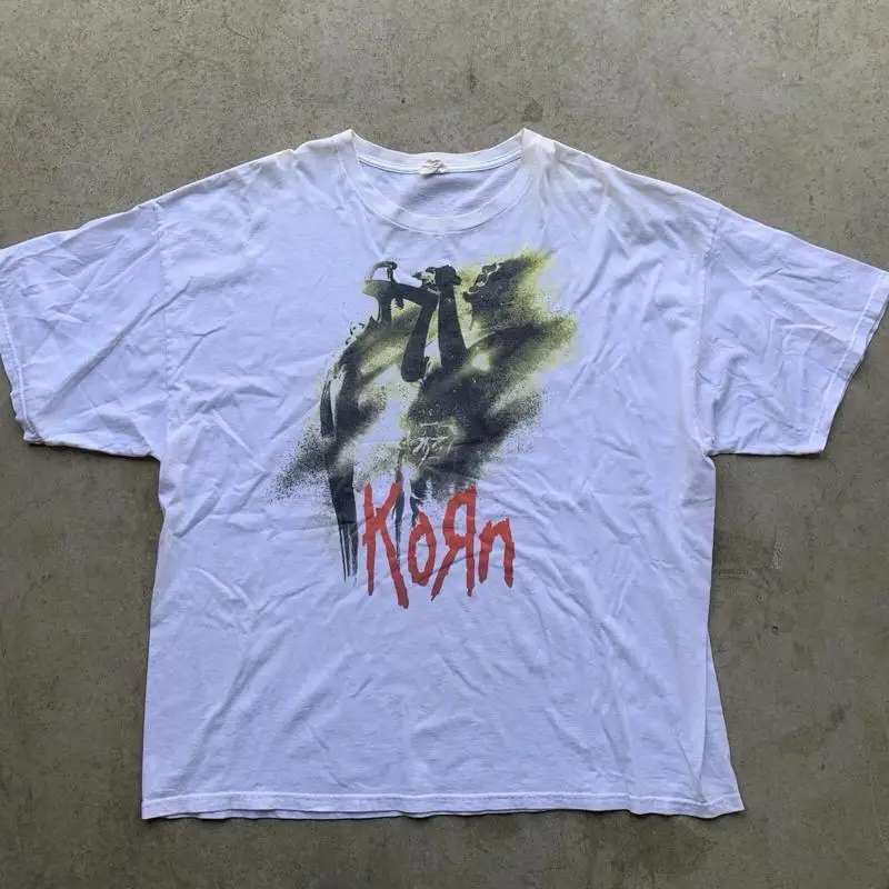 

Футболка в стиле Korn Vintage Y2K Metal Grunge Skater Fan Band S 4XL