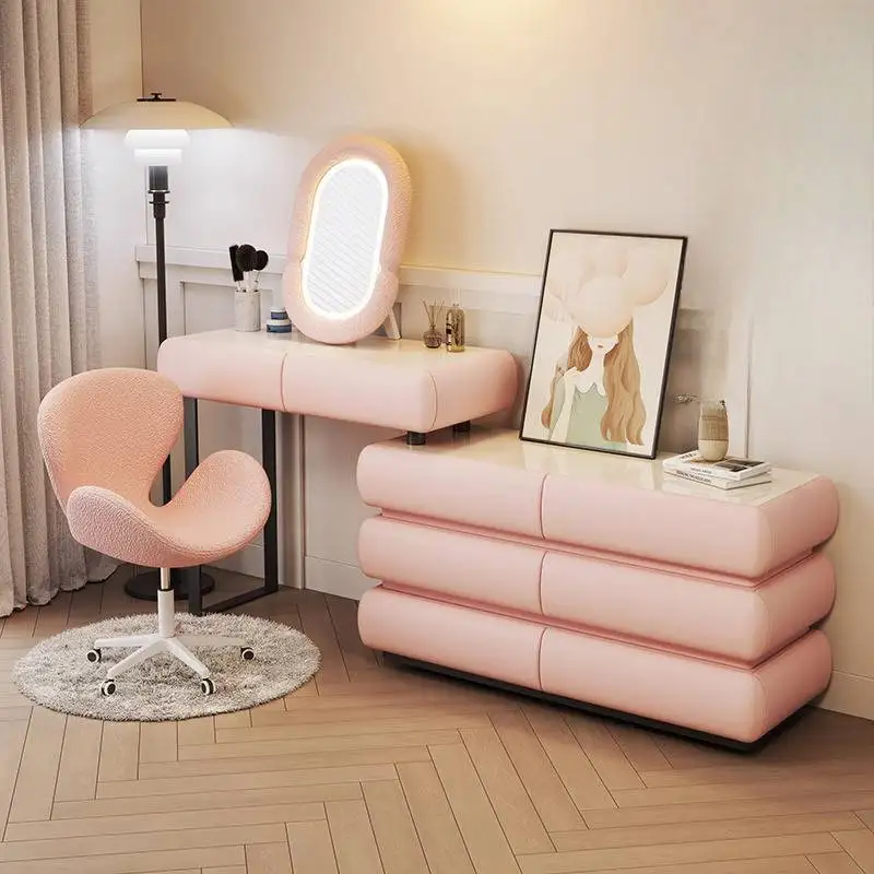 

Cheap Nordic Vanity Table Dest Drawer Mirror Saving Modern Dressing Table White Small Table De Coiffeuse Bedroom Furniture