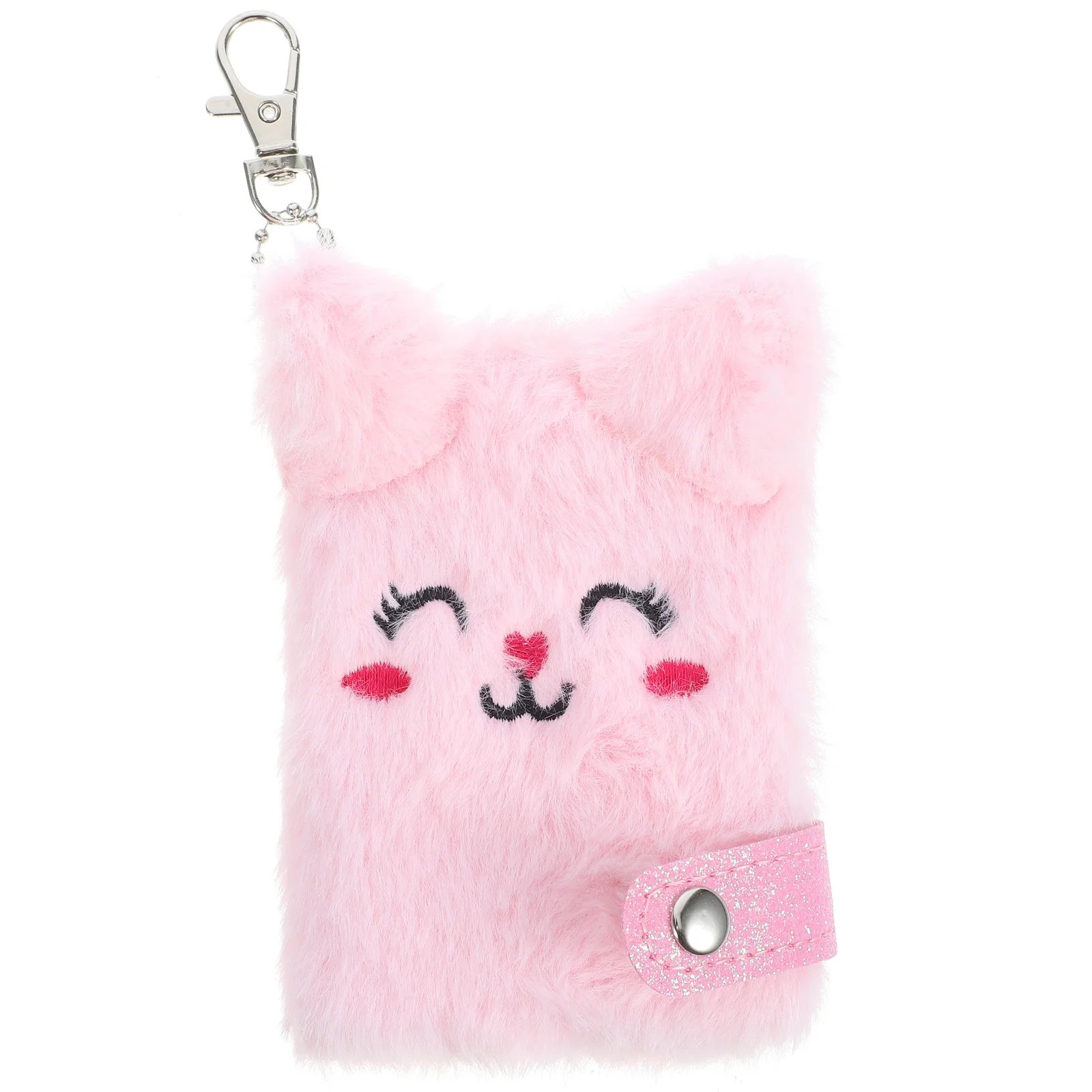 Kawaii Notebook Fluffy Diary Plush Key Chain Notebooks for Girls Daily Use Paper Cover Journal Cartoon Notepad