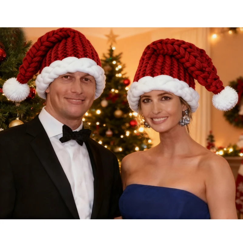 

Праздничная рождественская семейная вязаная шапка — шапка Санта-Клауса из исландской шерсти для мамы и детей, одинаковые зимние шапочки ручной работы, шапка, bebe