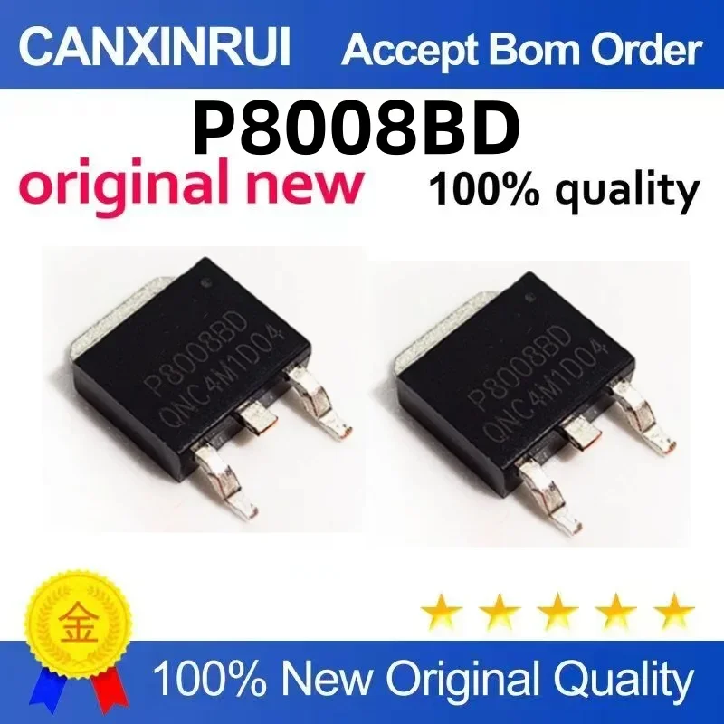 (5-100 pieces)P8008BD TO252 LCD high-voltage MOS surface mount tube N-channel enhanced type
