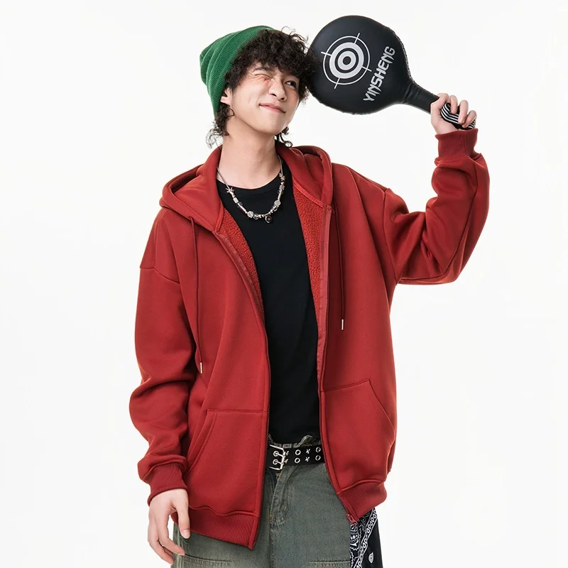 

Spring Autumn New Men's Hooded Sweatshirt Cardigan Loose Comfortable Fashionable Outerwear Casual Urban Style Polyester Fiber