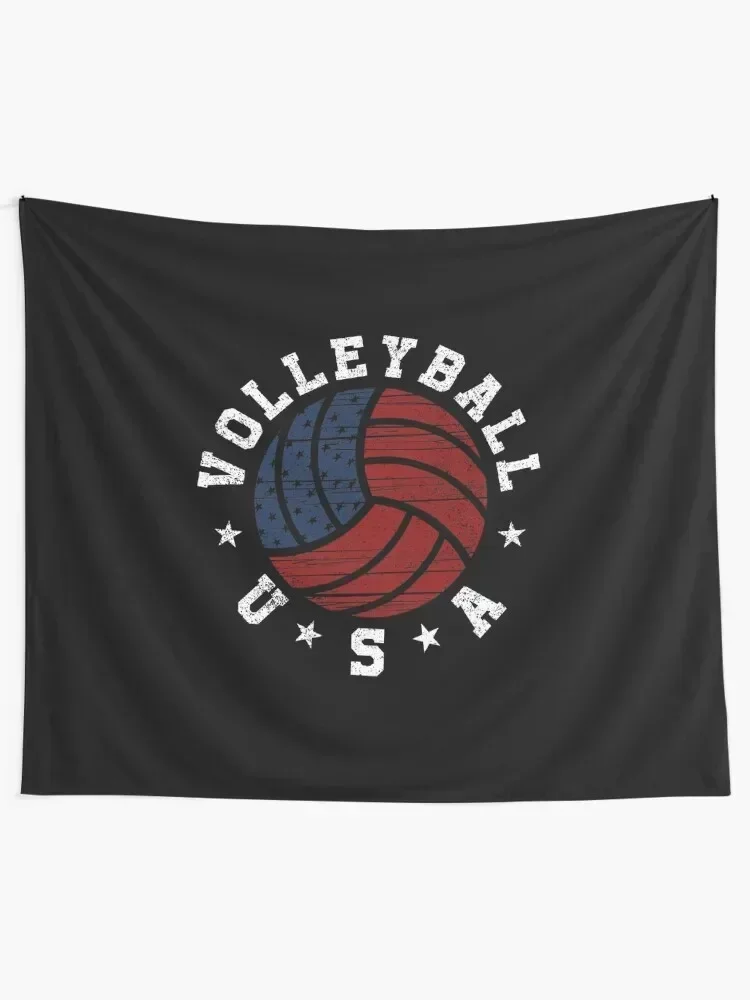 Volleyball USA Tapestry Outdoor Decor Wall Carpet Tapestry