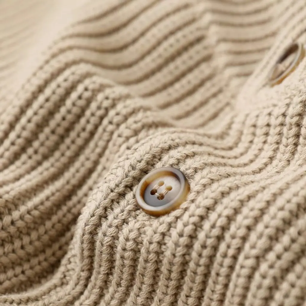 

Женский свободный полукардиган из органического хлопка, свитер с круглым вырезом, 1,5 Вт, зимняя мода, повседневный удобный свитер