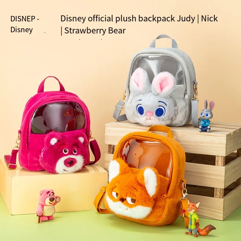 

Оригинальная сумка через плечо Disney Zootopia с изображением кролика-полицейского, съемная, на одно плечо, новая, из бархата, в стиле кавай, для девочек, большая вместимость