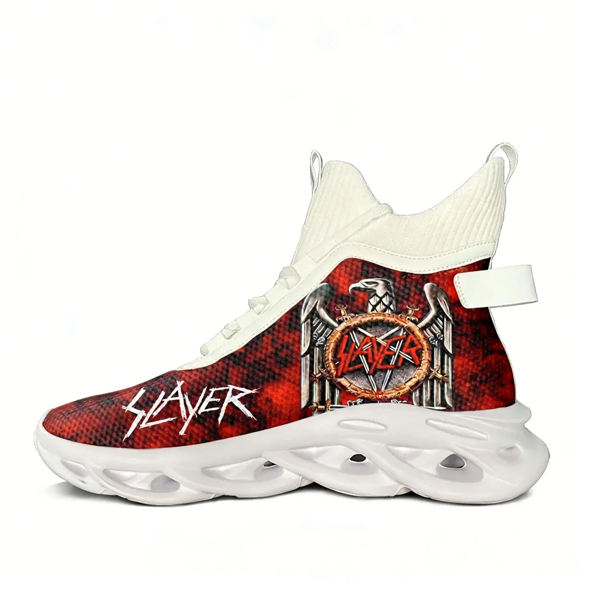 Slayer Heavy Metal Rock Band High Top Flats Sneakers Mens Womens Sports Hiking Travel Shoes Running Shoes Custom Shoes