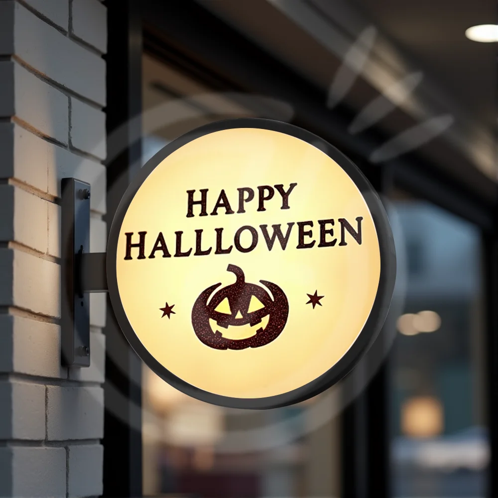 店舗用カスタムラウンドアクリルLEDライトボックス 防水両面屋外ビジネス看板 壁掛け