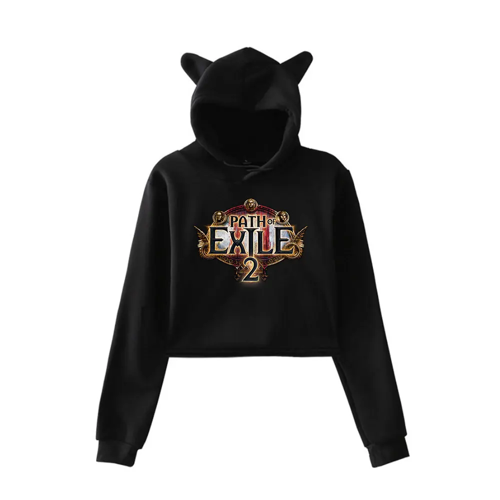 Hot Game Path Of Exile 2 Sudadera con capucha Merch Jersey Mujer Orejas de gato Sudadera con capucha Top de manga larga Ropa de mujer