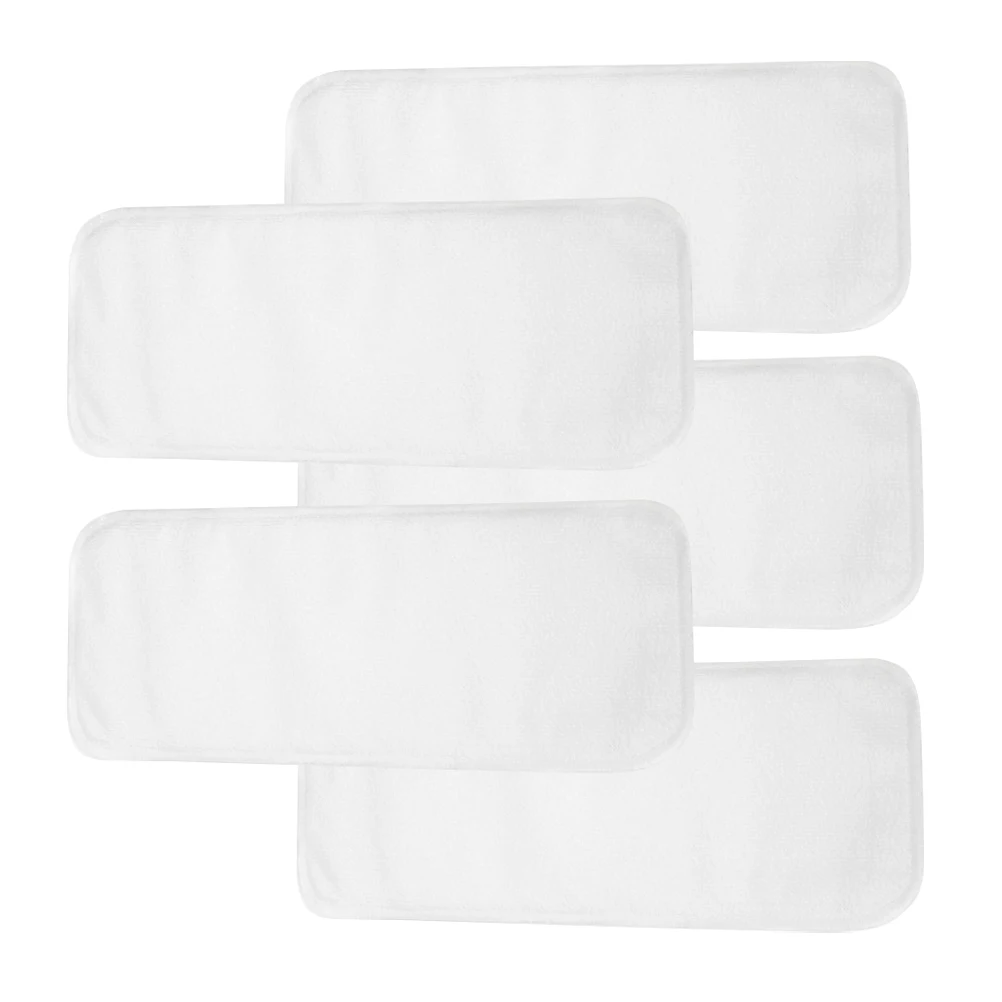 

5pcs Urine Pad Cotton Baby Anti-seepage Impermeable Piss Mat White Cartoon Infant Newborn Soft Comfortable Waterproof