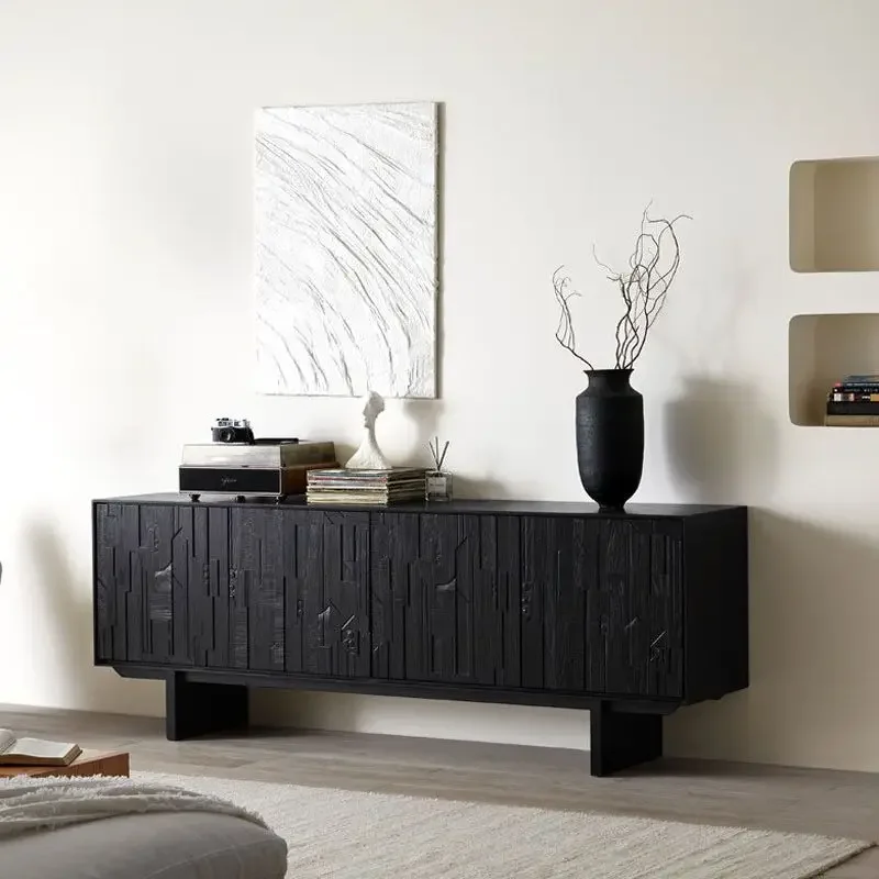 

Скандинавский обеденный край из массива дерева, резной телевизор для хранения в гостиной, ретро-итальянский прихожая