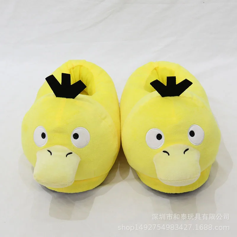 

Anime Pokémon Pokduck Plush Slippers Warm Cotton Shoes Thickened Non-slip PP Cotton Stuffed Christmas Gift for Couples