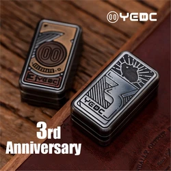 (주식) YEDC 피그노즈 푸시 슬라이더, 3 주년, 스테인리스 스틸, 3 레이어, 촉각 피젯, 스트레스 피젯 장난감